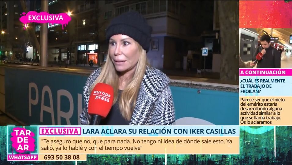 Lara Dibildos se pronuncia en el supuesto asunto con Iker Casillas/Photo: Telecinco.es 