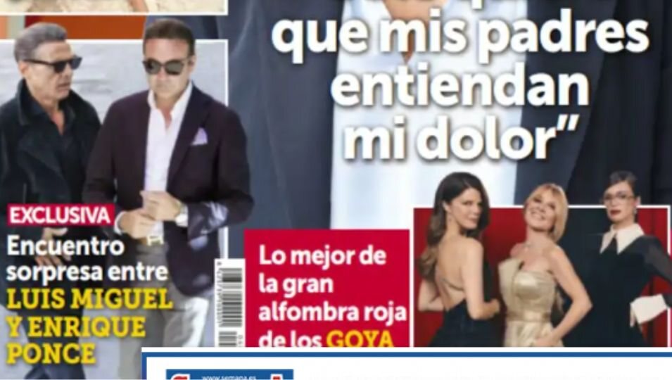 Reunión entre Enrique Ponce y Luis Miguel en la revista Semana/Foto: Semana