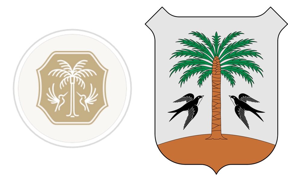 Logo de la marca de Meghan Markle y el escudo de Porreres (Mallorca)