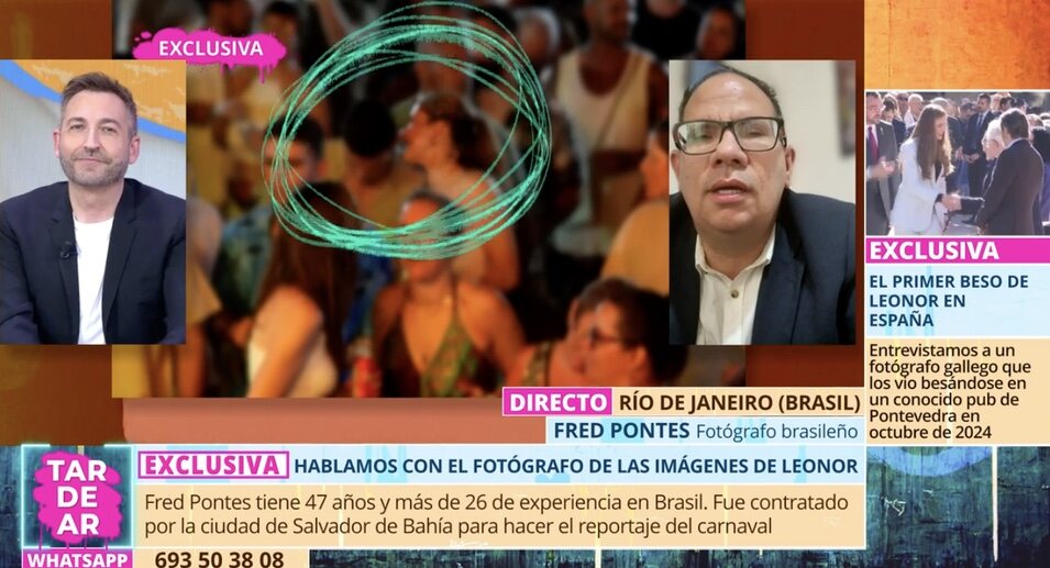 El fotógrafo Fred Pontes durante su conexión con TardeAR'