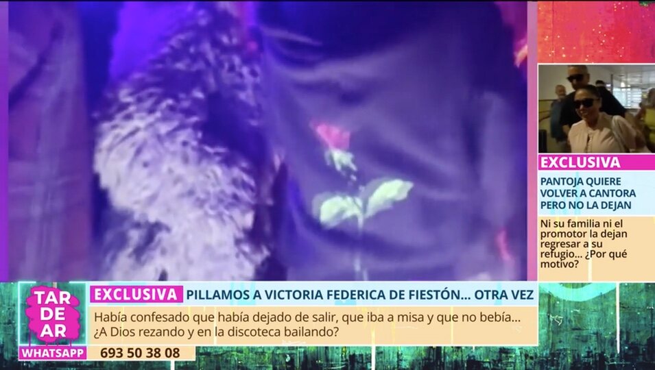 Victoria Federica de espaldas disfrutando de una fiesta/Foto: telecinco.es 