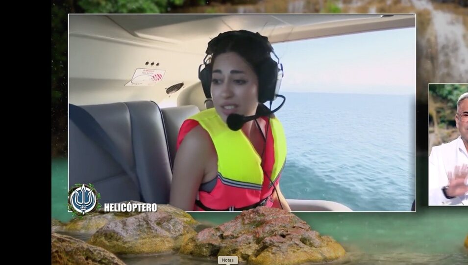 Samya en el helicóptero de 'Supervivientes 2025'/Foto: telecinco.es 