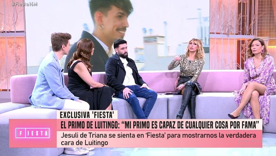 Jesuli de Triana, primo de Lithingo, en el set de 'Party'/Photo: Telecinco.es 