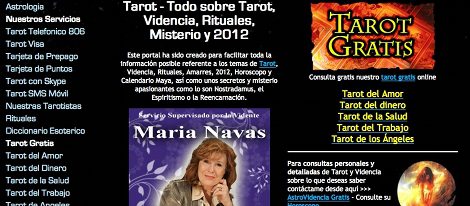 Imagen de confusa web de Tarot