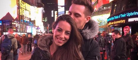 Christian Gálvez junto a su mujer Almudena Cid en Nueva York