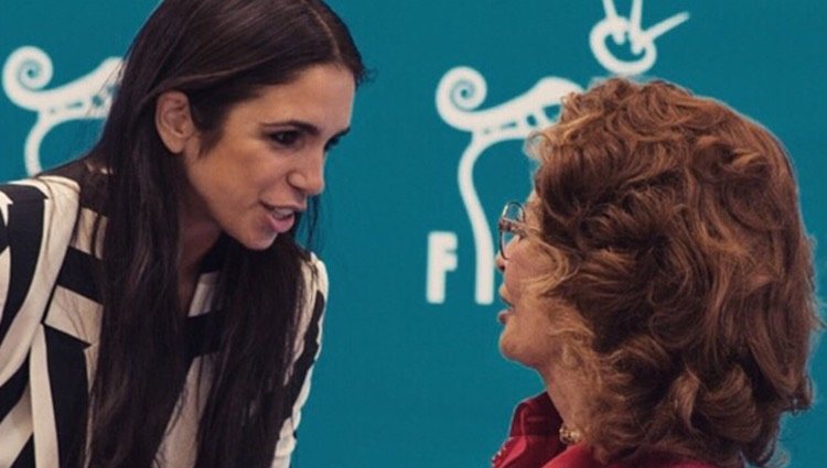 Elena Furiase conoce a Sophia Loren/Foto: Instagram