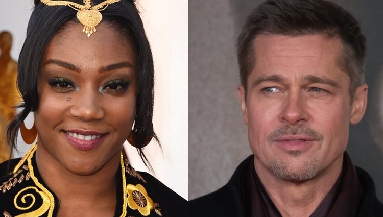 Tiffany Haddish y Brad Pitt