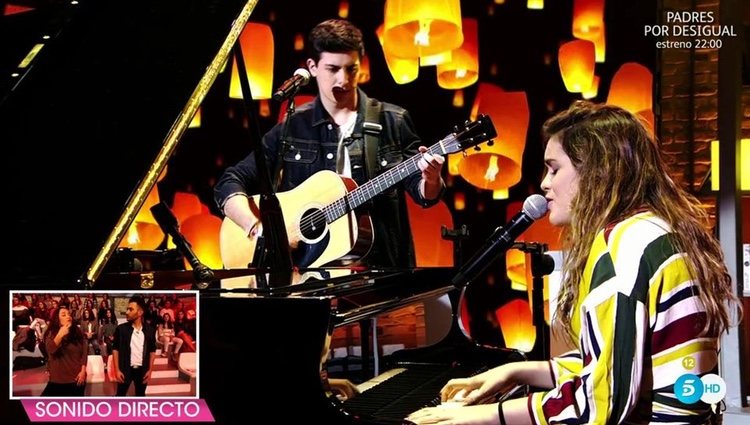 Alfred y Amaia cantando 'Tu canción' / Foto: telecinco.es