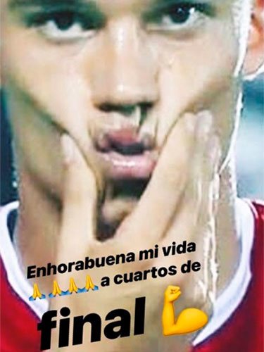 Historia que Desiré Cordero dedicó a Joaquín Correa / Fuente: Instagram