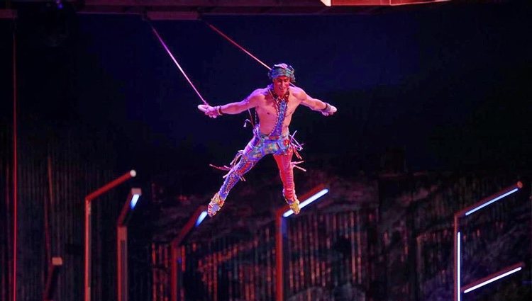 Yann Arnaud, durante un espectáculo en el Cirque du Soleil