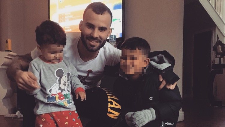 Jesé Rodríguez junto a su hijos mayores/Foto: Instagram