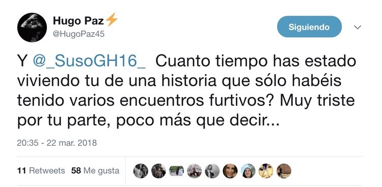 Uno de los tuits de la disputa