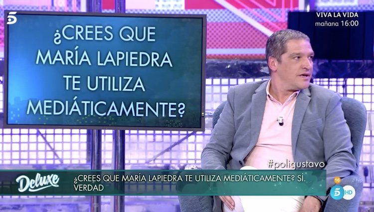 Gustavo admitió sin reparo que consideraba que su pareja lo utilizaba mediáticamente | Foto: Telencinco