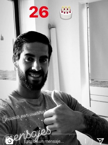 Isco Alarcón agradeció las felicitaciones con esta imagen | Foto: Instagram