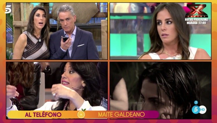 Maite Galdeano y Anabel Pantoja se enfrentan en directo/Foto: Telecinco