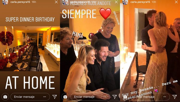 Los stories que Carla Pereyra compartió en su Instagram