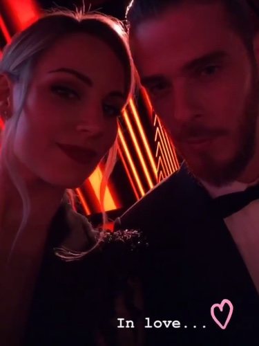 Edurne y David de Gea en la gala del Manchester United | Foto: Instagram