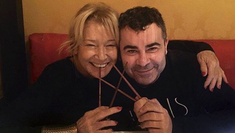 Mila Ximénez y Jorge Javier de cena Foto: Instagram