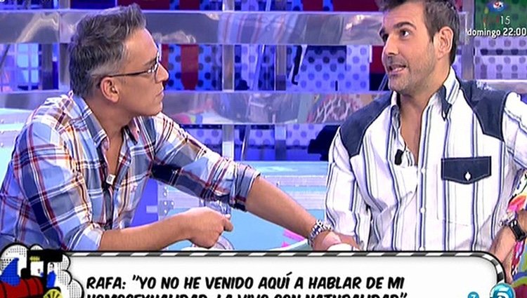 Rafa López hablando en 'Sálvame' / Foto: telecinco.es