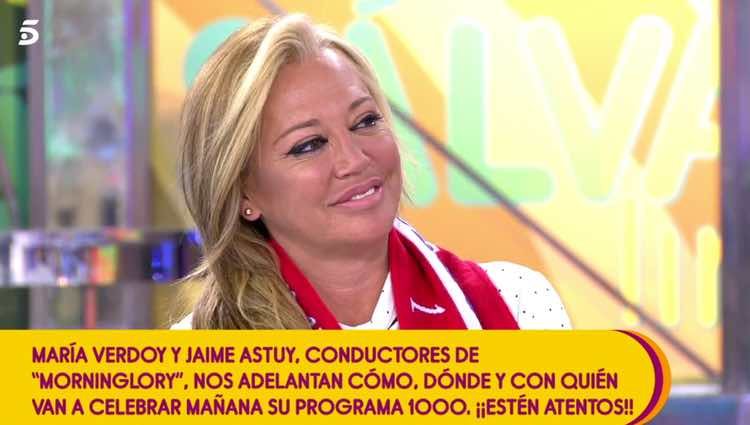 Belén Esteban asegurando que de momento no hay boda / Telecinco.es