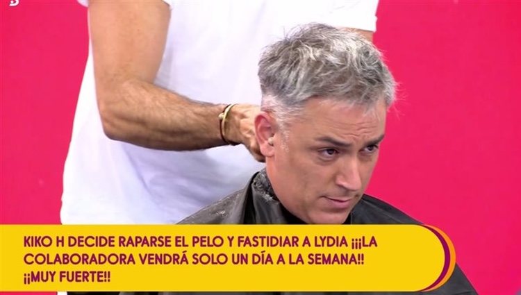 Kiko Hernández rapándose en 'Sálvame' / Telecinco.es