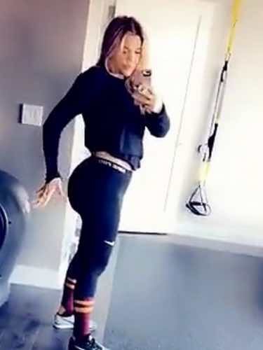 Khloe Kardashian en el gimnasio / Redes sociales