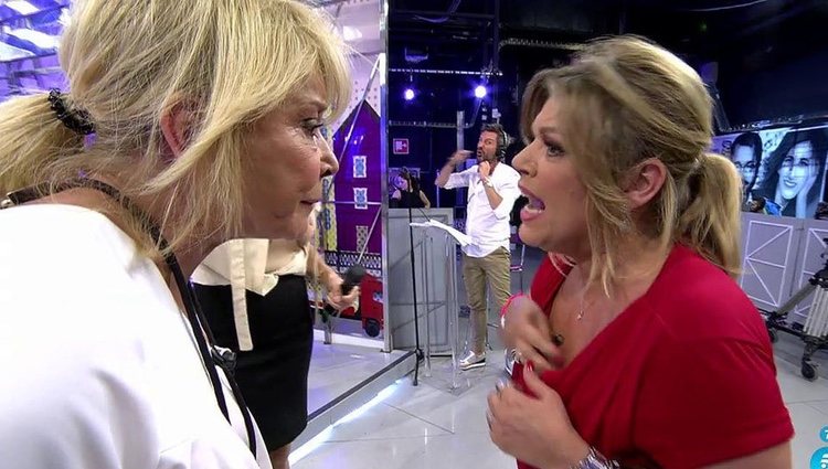 Mila Ximénez y Terelu Campos durante su discusión / Foto: telecinco.es