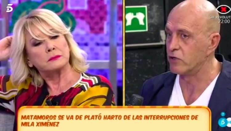 Mila Ximénez y Kiko Matamoros durante su discusión / Foto: telecinco.es