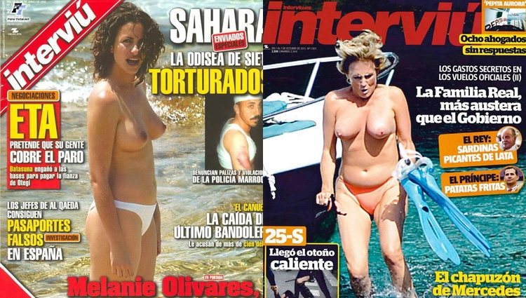 Melani Olivares y Mercedes Milá en topless / Interviú