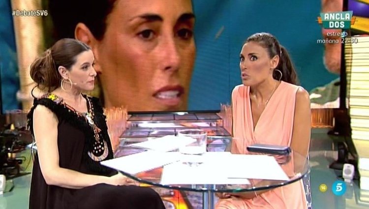 Isabel Rábago en el plató de 'Supervivientes'/ Fuente: telecinco.es