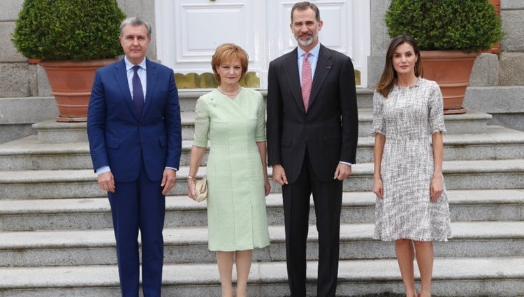 Los Reyes Felipe y Letizia con Margarita y Radu de Rumanía en La Zarzuela