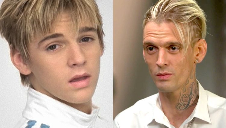 Aaron Carter antes y después de sus problemas de adicción