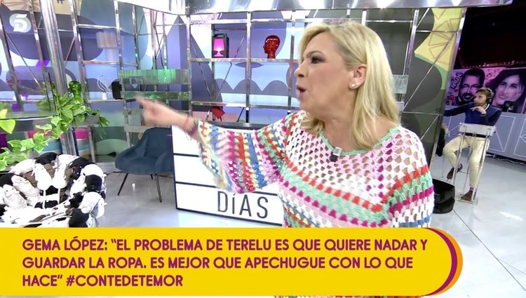 Carmen Borrego sacando la cara por su hermana / Telecinco.es