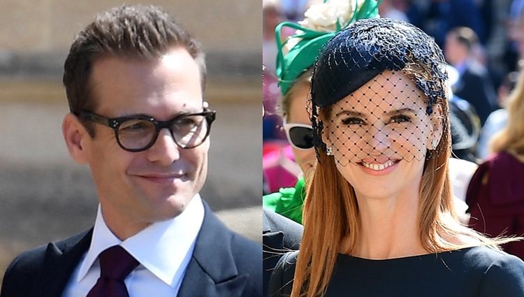 Gabriel Macht y Sarah Rafferty en la boda de Meghan Markle y el Príncipe Harry / Gtres