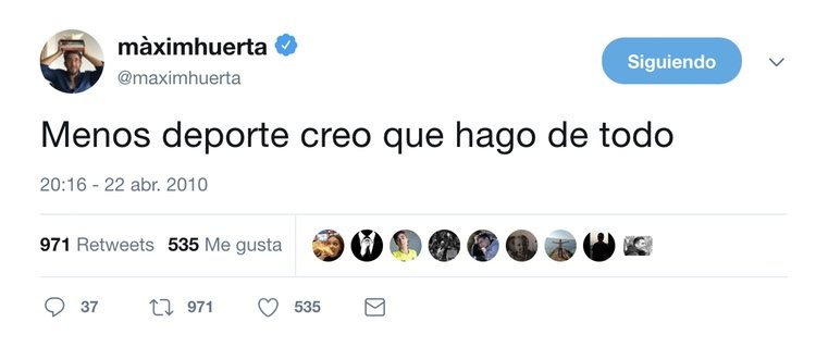 Màxim Huerta hablando de que no hace deporte