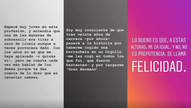 La reflexión de Jorge Javier Vázquez en Instagram