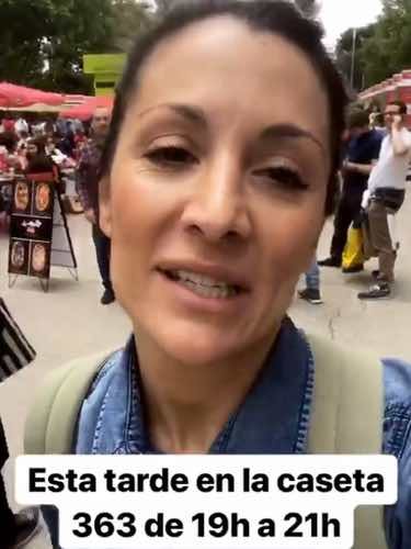 Nagore Robles llegando a la Feria del Libro / Instagram