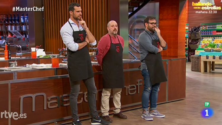 Fabio, octavo expulsado de 'MasterChef', con Jon y Toni