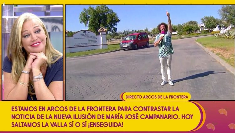 El reportero celebró entrar al recinto mientras Belén esteban sonreía / Telecinco.es