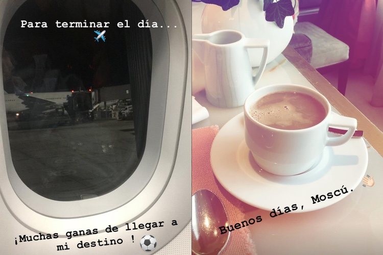 Las imágenes de Sara Carbonero anunciando que está en Rusia/ Fuente: Instagram