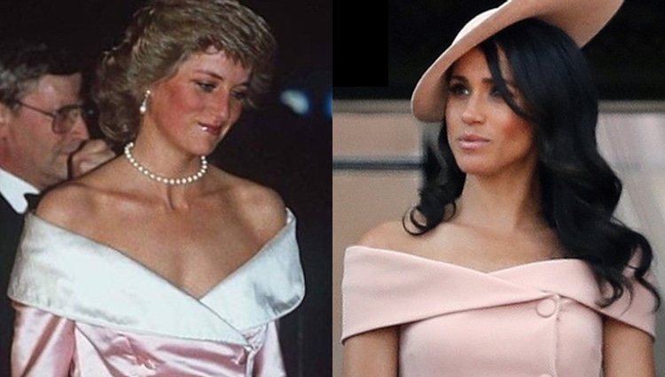 El parecido entre los vestidos de Lady Di y Meghan Markle