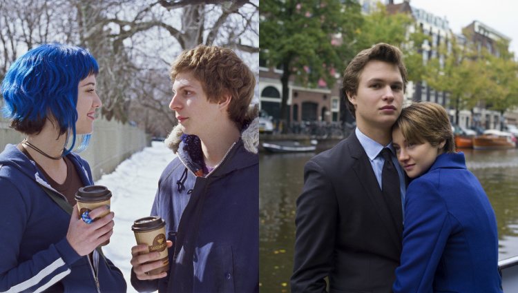 Los protagonistas de 'Scott Pilgrim contra el mundo' (2010) y 'Bajo la misma estrella' (2014)