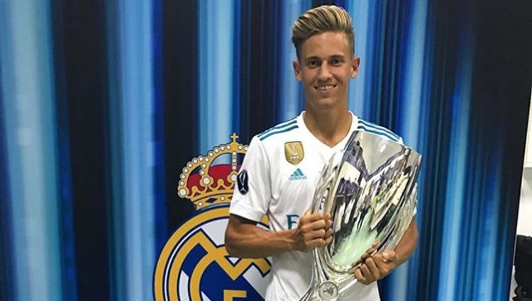 Marcos Llorente posando con la Champions League en 2018 | Fuente: Instagram