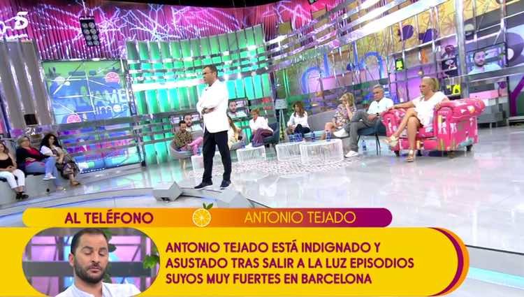 Antonio Tejado interviniendo por teléfono en 'Sálvame' / Telecinco.es