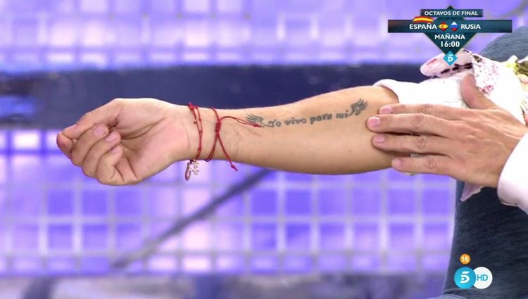 El tatuaje con el que Joao define su relación con Luismi / Telecinco.es