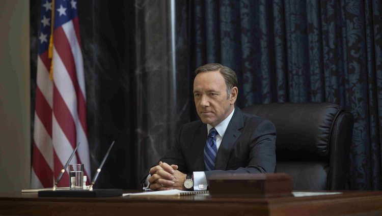 Kevin Spacey en el rodaje de 'House of Cards' (Netflix)