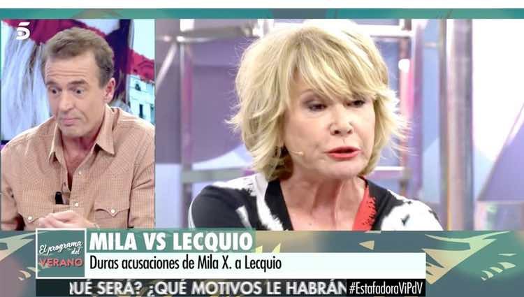 Lequio en 'El Programa del Verano' hablando de la estafadora / Telecinco.es