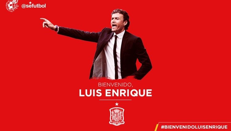 El anuncio oficial del fichaje de Luis Enrique por la Selección de España | Fuente: Twitter Real Federación Española de Fútbol