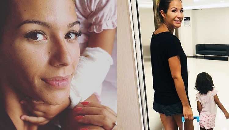 Tamara Gorro con su hija Shaila en la habitación y luego saliendo del hospital / Instagram