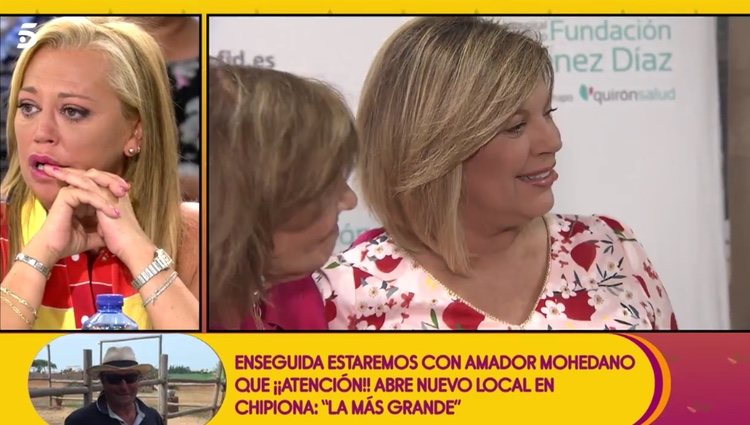 Belén Esteban emocionada al hablar de Terelu Campos / Foto: Telecinco.es